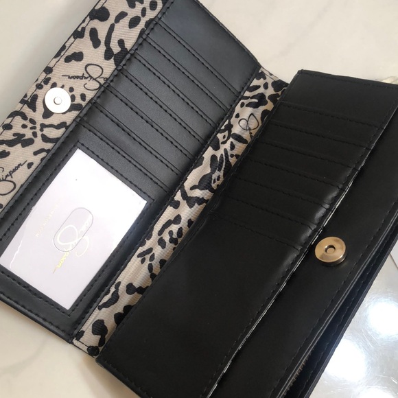 Jessica Simpson Large Frankie Bifold Wallet Color Meteorite Woven Pattern NWT - Picture 11 of 15